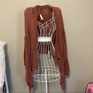 NWT mauve Free People cardigan
